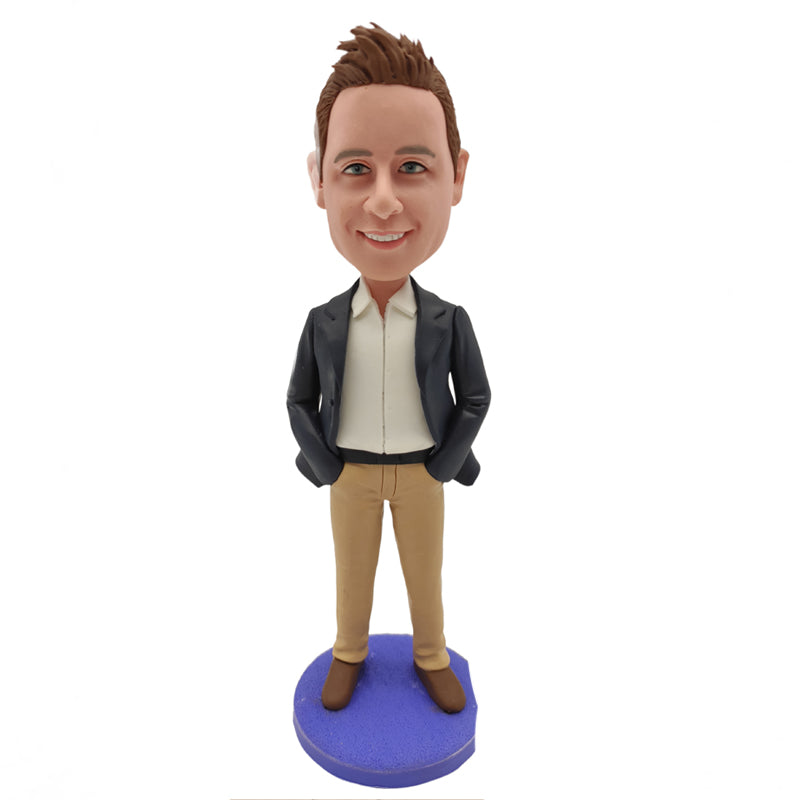 Seorang Ahli Perniagaan Kacak Custom Bobblehead