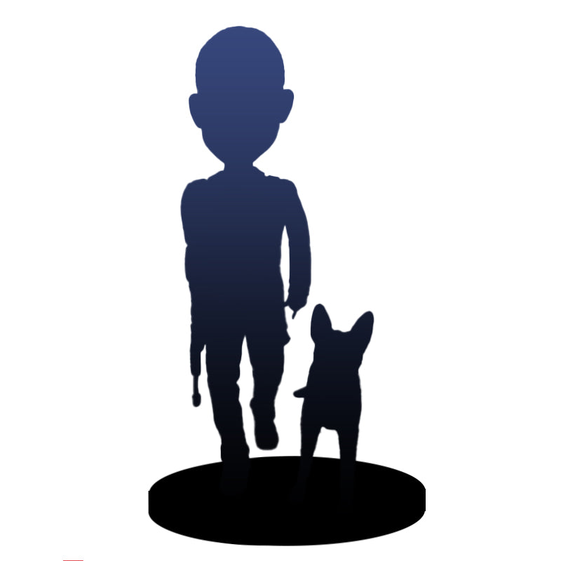 Fully Customizable Woman or Men And Pet Custom Bobblehead